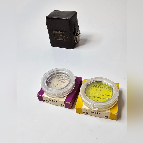 Kodak A.G. lens filters and case UV FVII/32 -oL and Yellow FII/32 -1L=2x - Picture 4 of 5